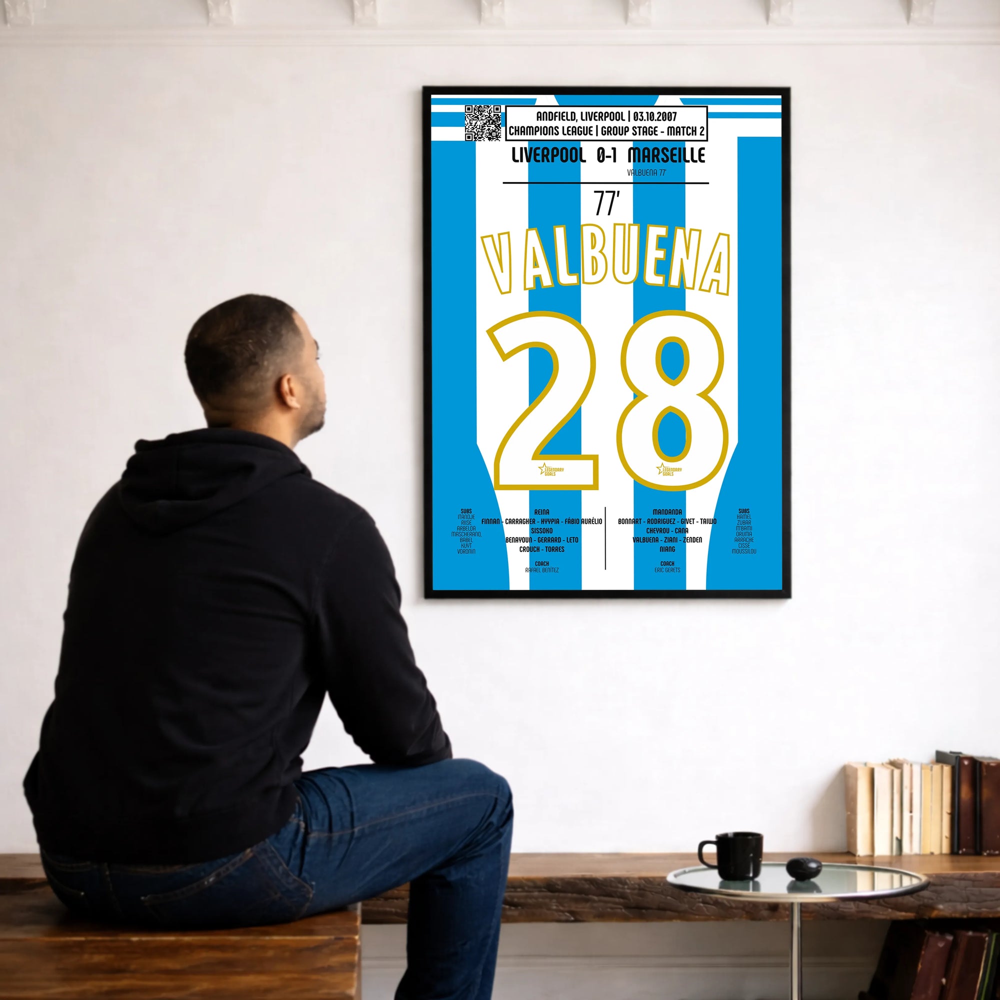 Poster du but de Mathieu Valbuena - Liverpool vs Marseille 2007