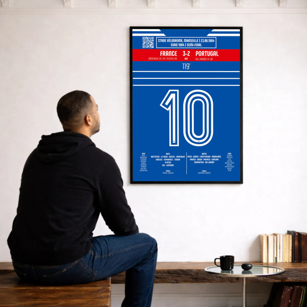 Poster du but de Michel Platini - France vs Portugal 1984