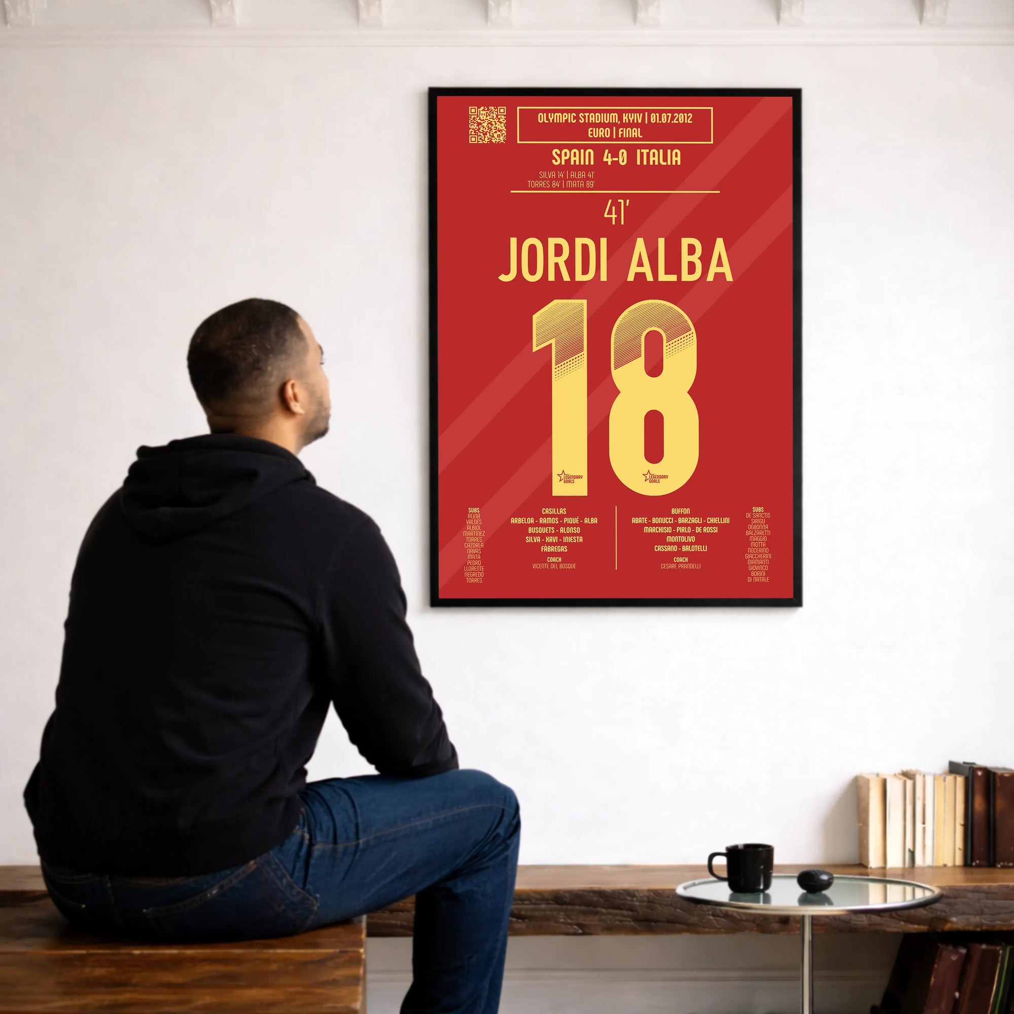 Poster du but de Jordi Alba – Espagne vs Italie 2012
