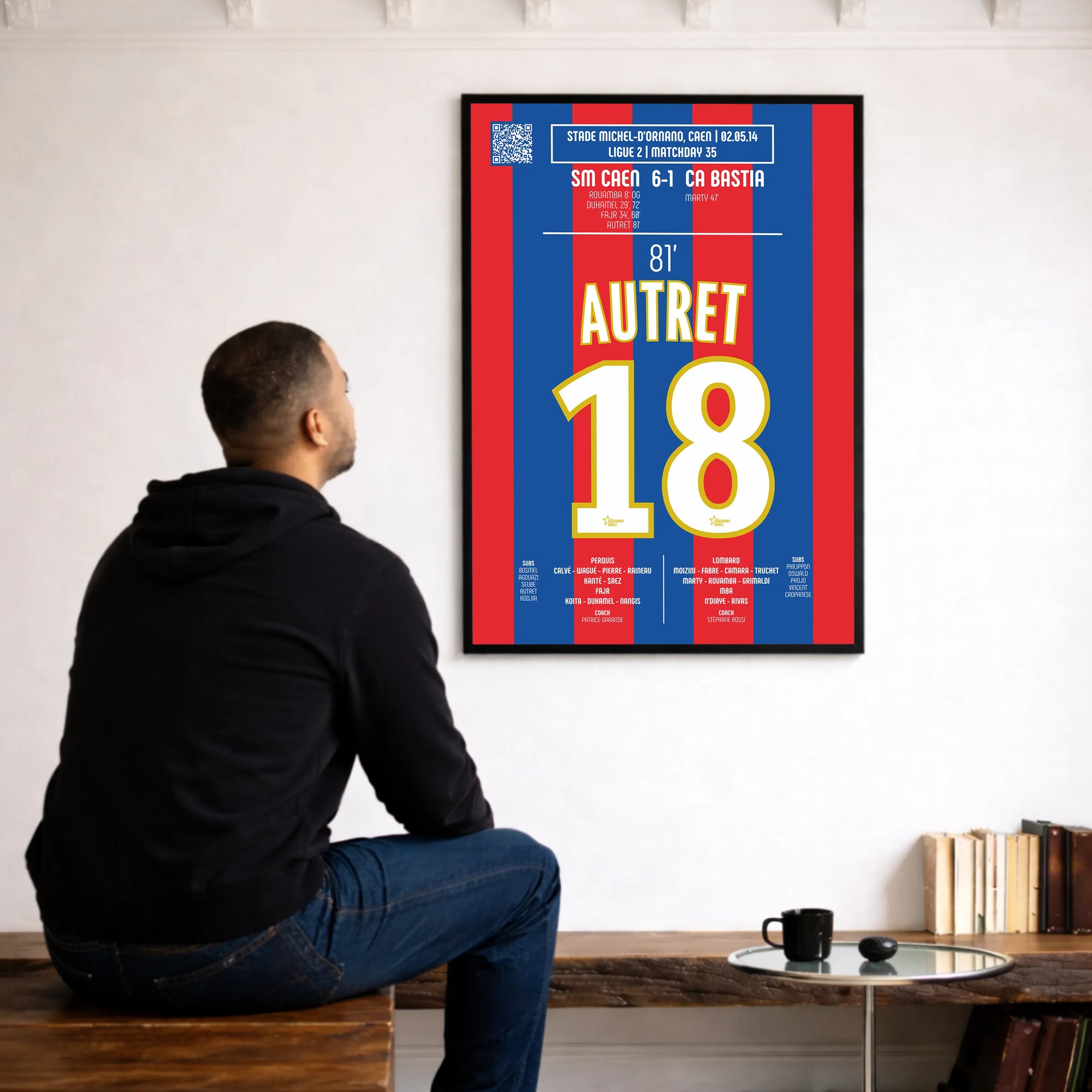 Poster du but de Mathias Autret - Caen vs Bastia 2014