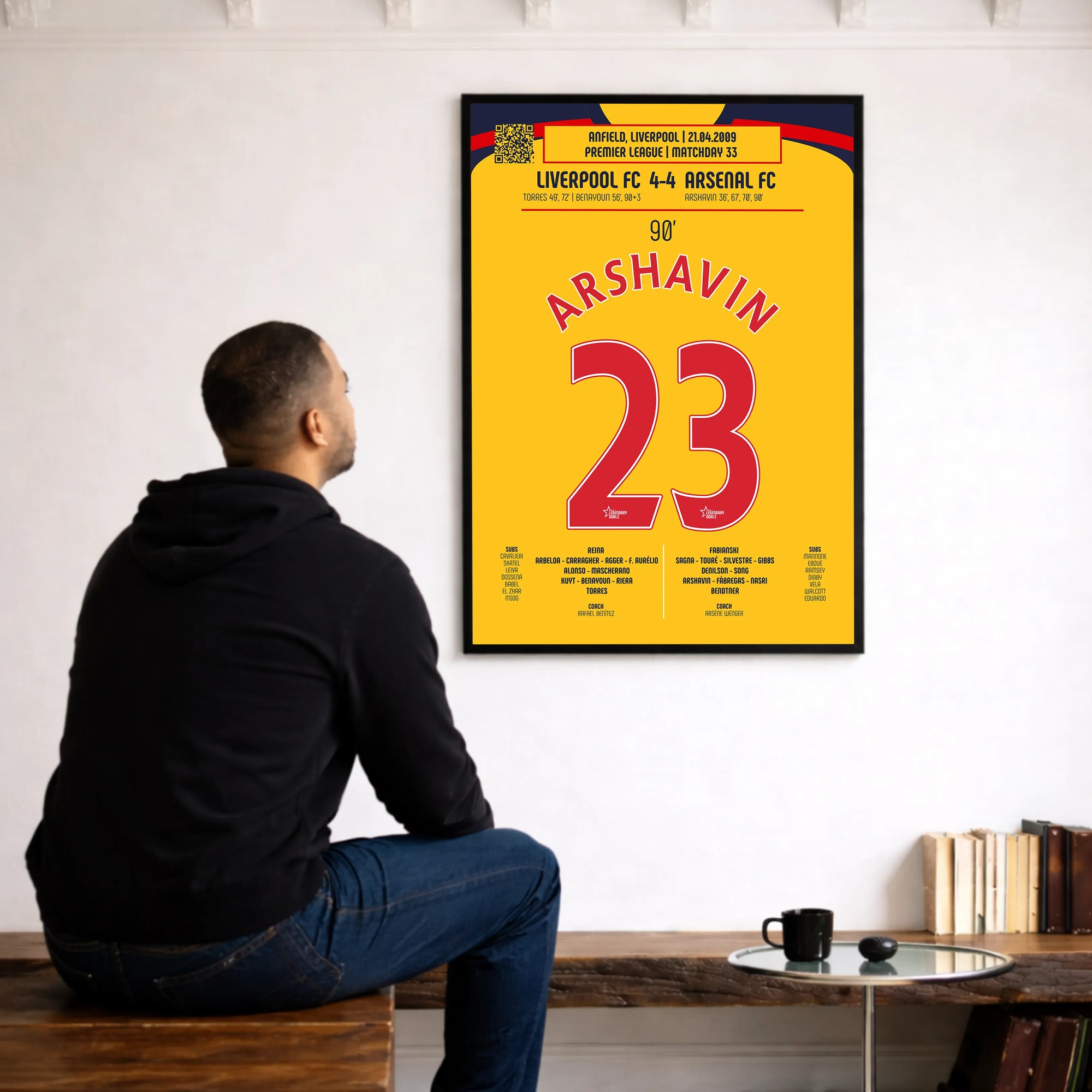Poster du 4e but d’Andrey Arshavin – Liverpool vs Arsenal 2009