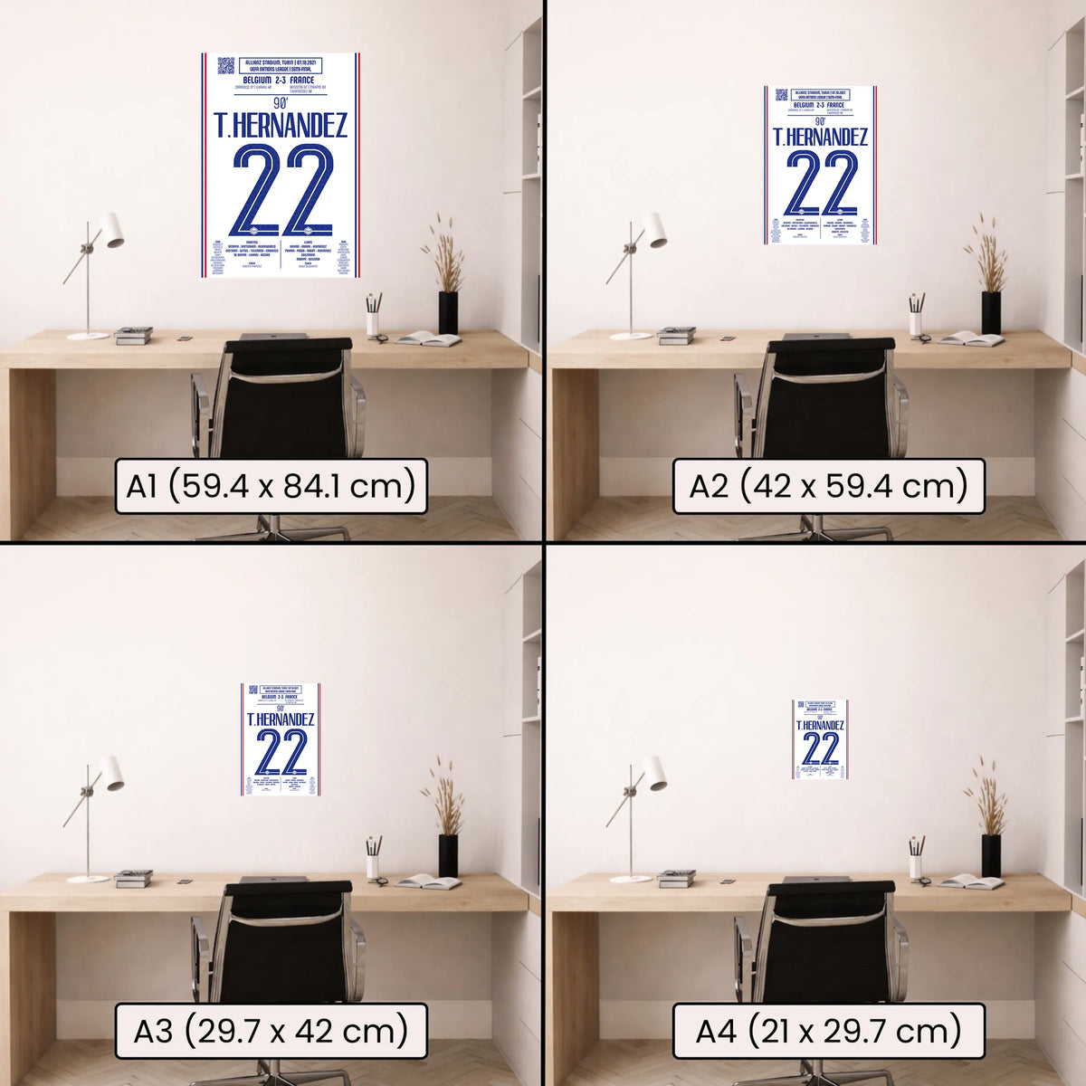 Poster du but de Theo Hernandez - Belgique vs France 2021