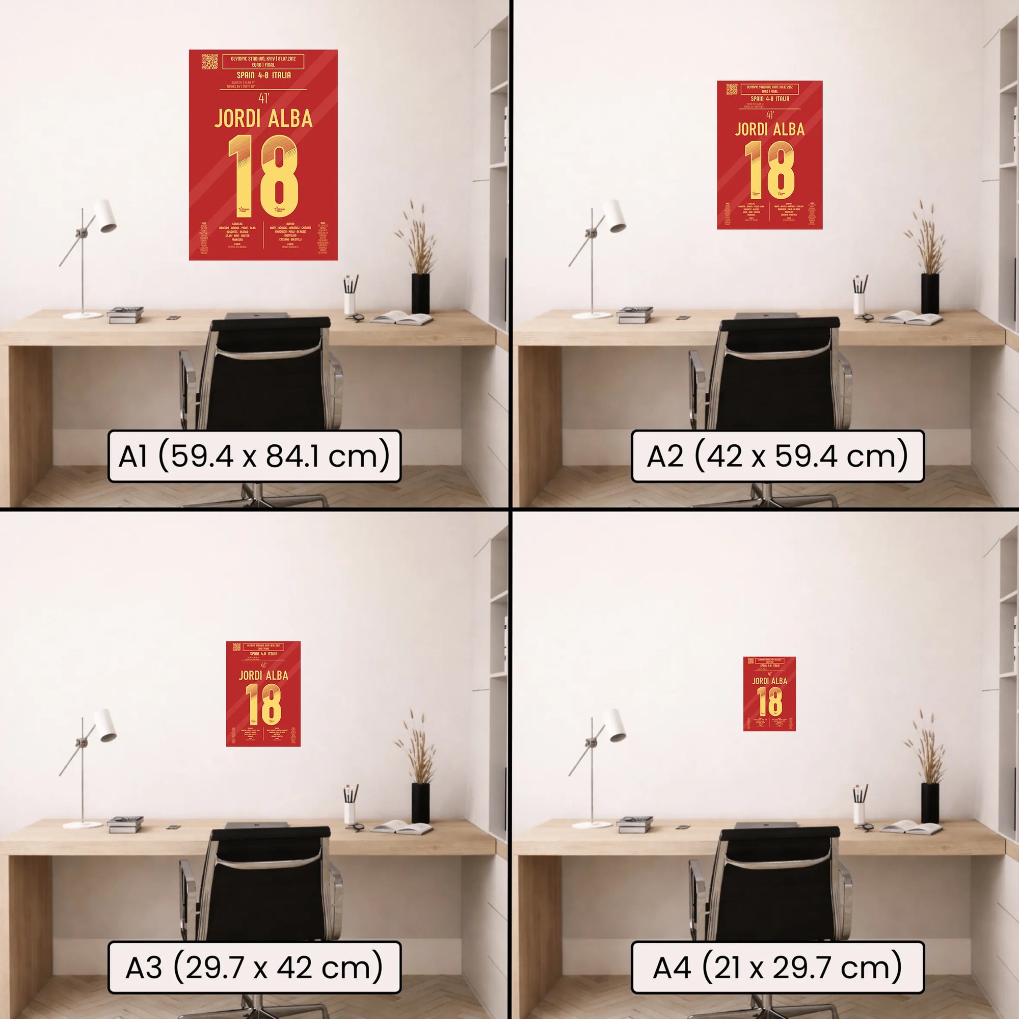 Poster du but de Jordi Alba – Espagne vs Italie 2012