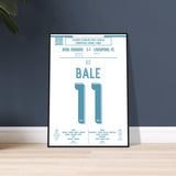 Gareth Bale: la bicyclette emblématique de la finale de la Ligue des champions – 2018 - Poster encadré en bois noir / A4