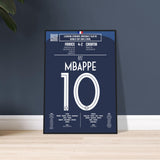 Kylian Mbappé: But emblématique de la finale de la Coupe du monde 2018 - Poster encadré en bois noir / A4