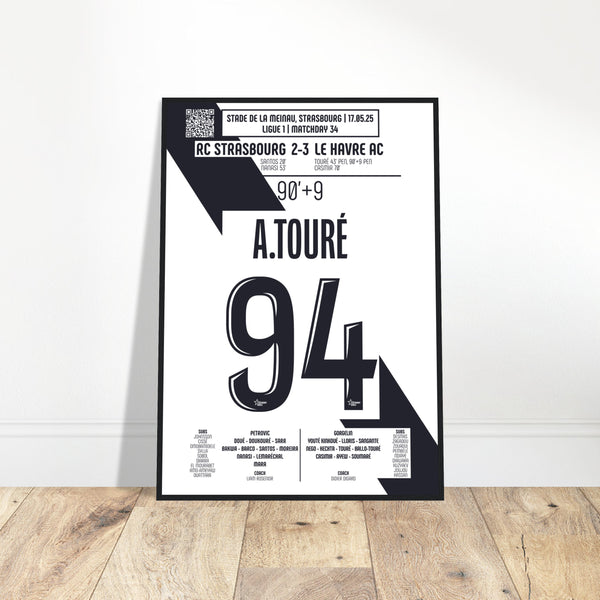 Abdoulaye Touré : Le But du Maintien – Ligue 1 – Strasbourg vs Le Havre – 17 mai 2025
