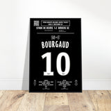 Emmanuel Bourgaud: But Héroïque contre Reims – Ligue 2 2017 - Poster avec cadre en bois noir / A4