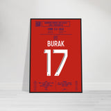 Burak Yılmaz: But Décisif contre Lyon – Ligue 1 2021 - Poster avec cadre en bois noir / A4