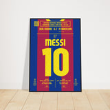Lionel Messi: But emblématique contre le Real Madrid – Demi-finale de la Ligue des champions 2011 - Poster encadré