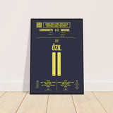 Mesut Özil: But emblématique contre Ludogorets – Ligue des champions 2016 - Poster encadré en bois noir / A1