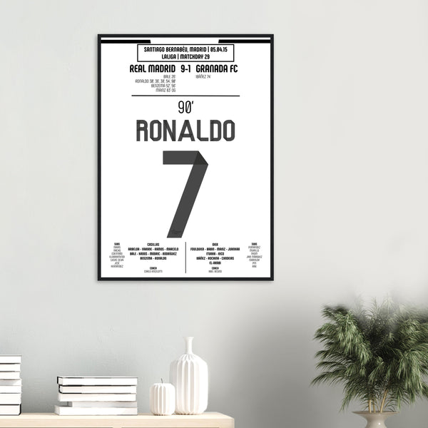 Cristiano Ronaldo : Le Quintuplé Historique – Liga – Real Madrid vs Grenade – 5 avril 2015