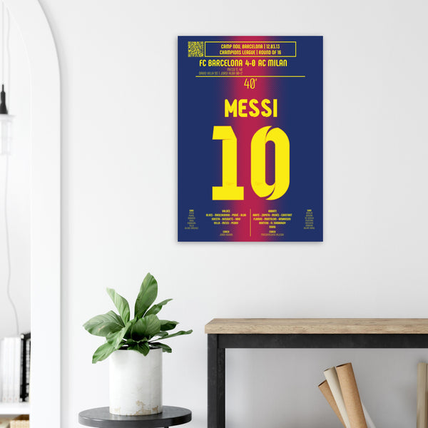 Lionel Messi : Le Doublé Libérateur – Ligue des Champions – FC Barcelone vs AC Milan – 12 mars 2013