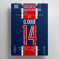 Poster du 2e but de Désiré Doué - PSG vs Inter Milan 2025