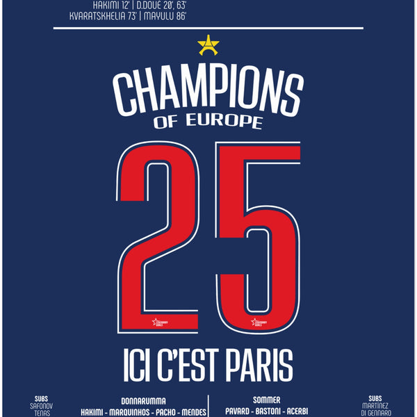 Paris Saint-Germain : Le Sacre Suprême – Finale Ligue des Champions – PSG vs Inter Milan – 31 mai 2025 (V2)