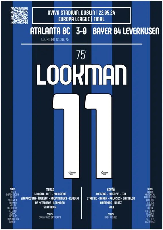 Ademola Lookman : But emblématique de la finale de la Ligue Europa 2024 - Atalanta Bergame - Legendary Goals