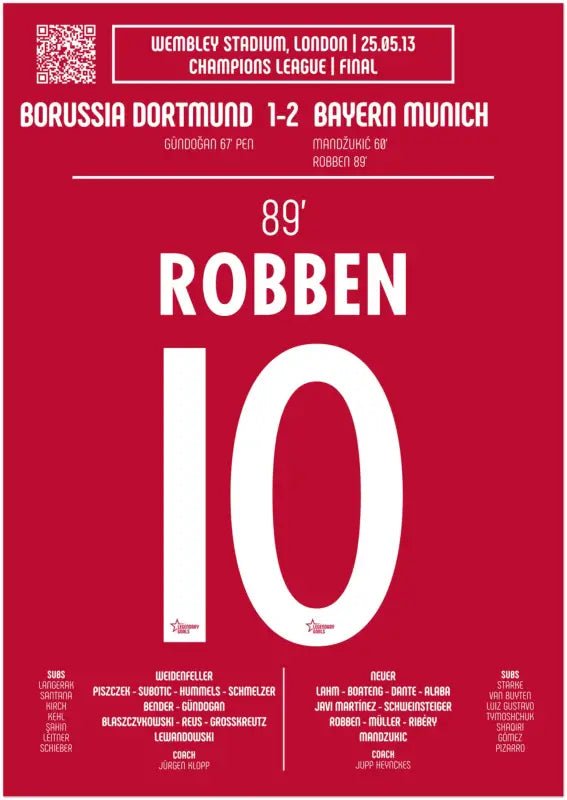 Arjen Robben 2013 : But emblématique contre Dortmund - Legendary Goals