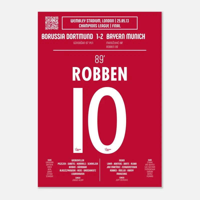 Poster du but d'Arjen Robben - Dortmund vs Bayern Munich 2013