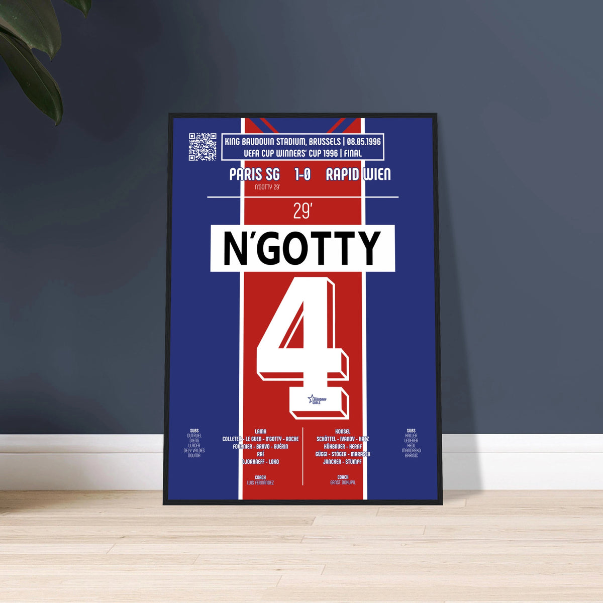 Bruno N'gotty 1996 : But décisif contre le Rapid Vienne - Legendary Goals