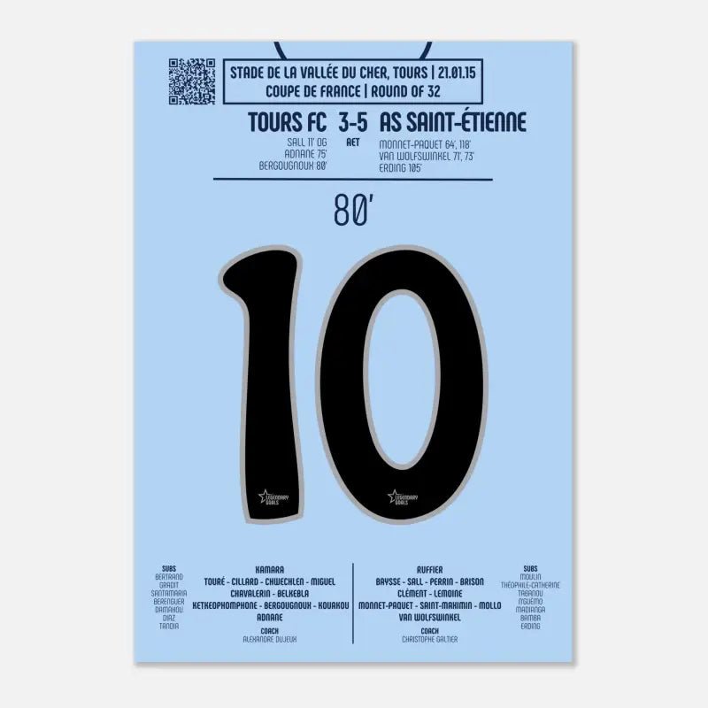 Poster du but de Bryan Bergougnoux - Tours vs Saint-Etienne 2015