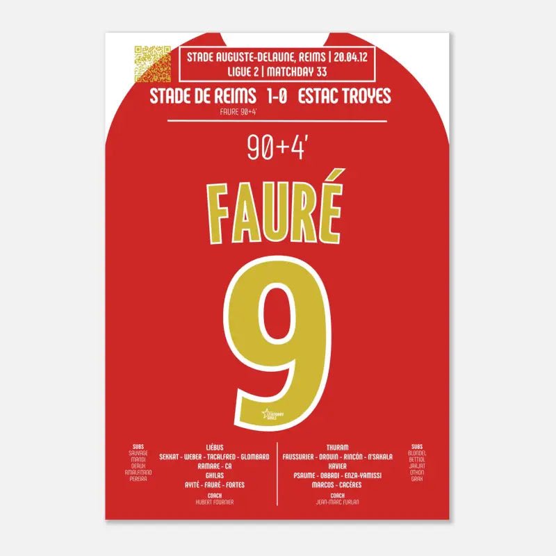 Poster du but de Cédric Fauré - Reims vs Troyes 2012