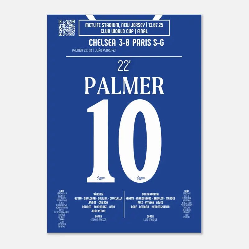 Poster du but de Cole Palmer - Chelsea vs PSG 2025