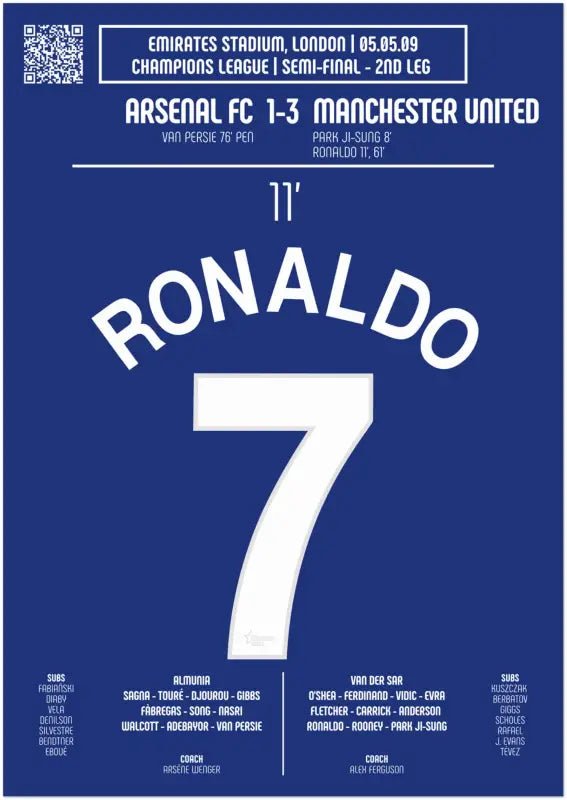 Cristiano Ronaldo 2009 : Coup Franc Fulgurant contre Arsenal - Legendary Goals