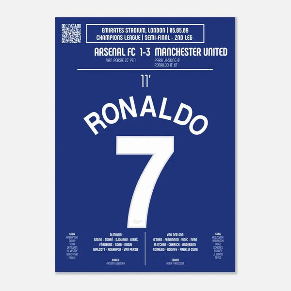 Cristiano Ronaldo 2009 : Coup Franc Fulgurant contre Arsenal - Legendary Goals