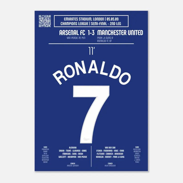 Cristiano Ronaldo 2009: Golpe Franc Fulgurant contra Arsenal - Legendary Goals