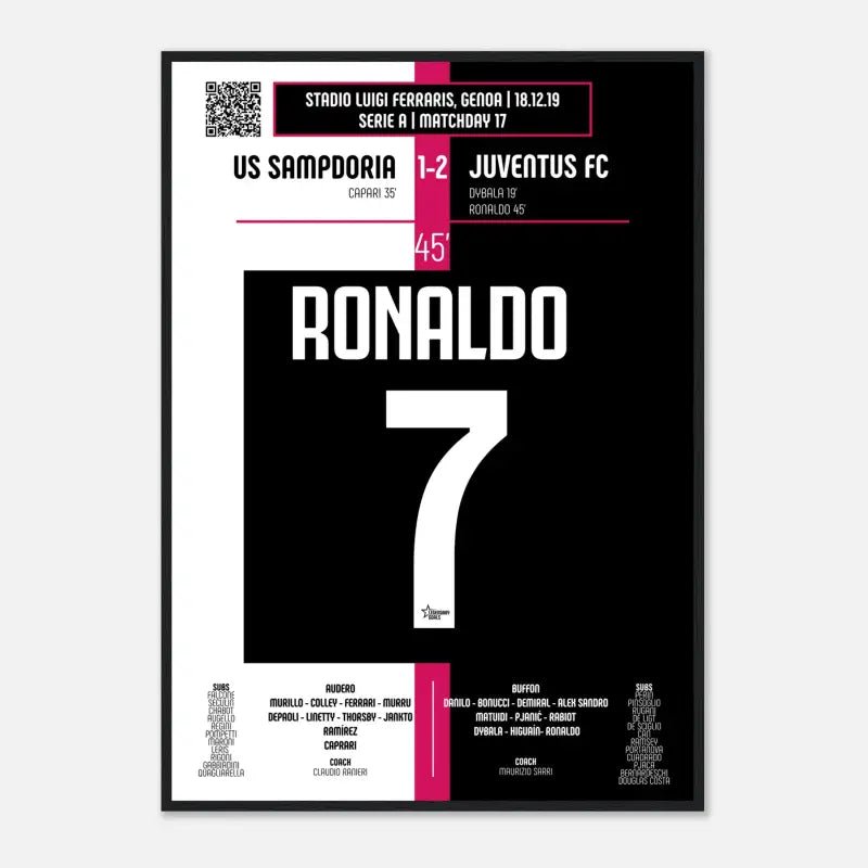 Cristiano Ronaldo 2019 : But emblématique contre la Sampdoria - Legendary Goals