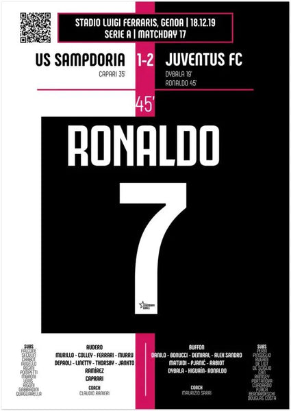 Cristiano Ronaldo 2019 : But emblématique contre la Sampdoria - Legendary Goals