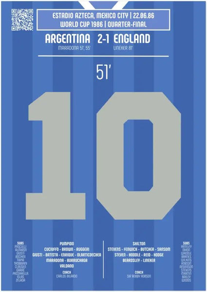 Diego Maradona 1986 : But Iconique contre l’Angleterre - Legendary Goals