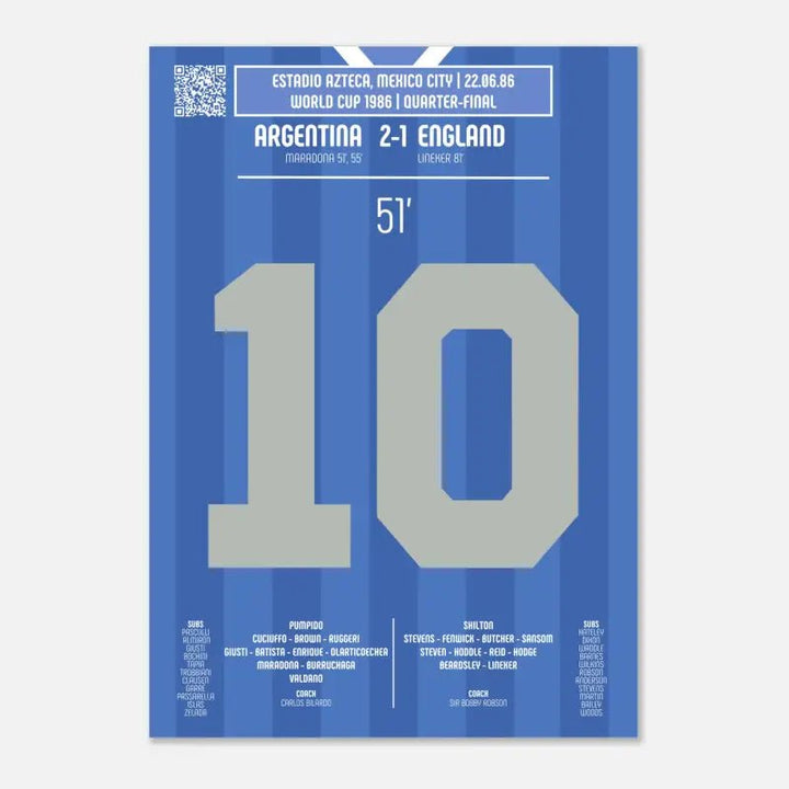 Diego Maradona 1986 : But Iconique contre l’Angleterre - Legendary Goals