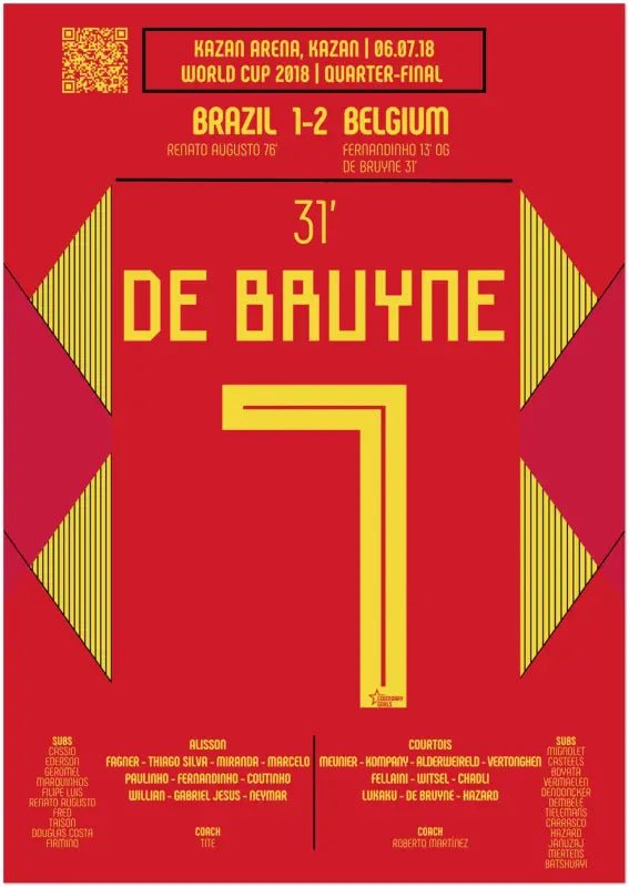 Kevin De Bruyne 2018 : But magnifique contre le Brésil - Legendary Goals