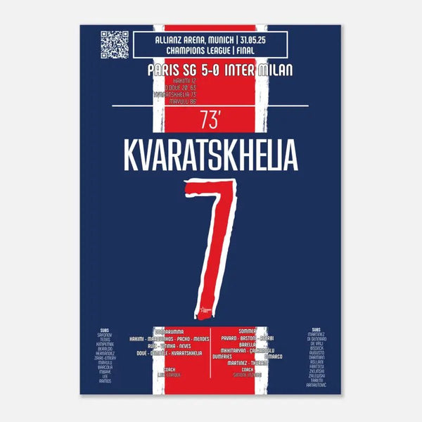 Khvicha Kvaratskhelia 2025: La Frappe Implacable - Poster / A4