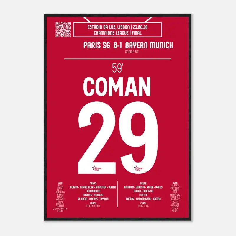 Kingsley Coman 2020 : But Iconique en Finale de Ligue des Champions - Legendary Goals