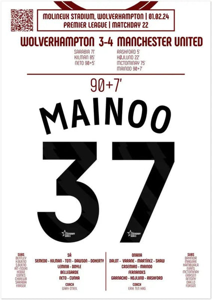 Kobbie Mainoo 2024 : But Iconique contre Wolverhampton - Legendary Goals