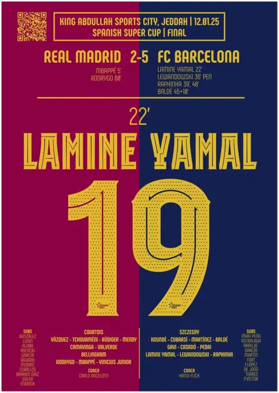 Lamine Yamal 2025 : But Iconique en Supercoupe d’Espagne - Legendary Goals