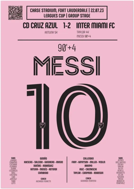 Lionel Messi : But emblématique contre Cruz Azul en Leagues Cup - Inter Miami 2023 - Legendary Goals