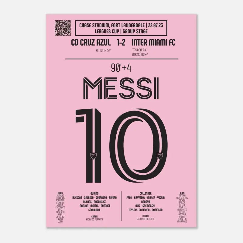 Lionel Messi : But emblématique contre Cruz Azul en Leagues Cup - Inter Miami 2023 - Legendary Goals