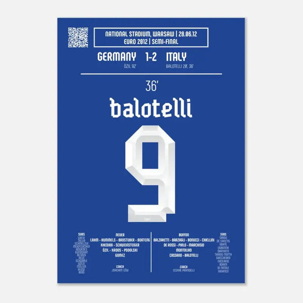 Mario Balotelli : But emblématique contre l'Allemagne – Italie Euro 2012 - Legendary Goals