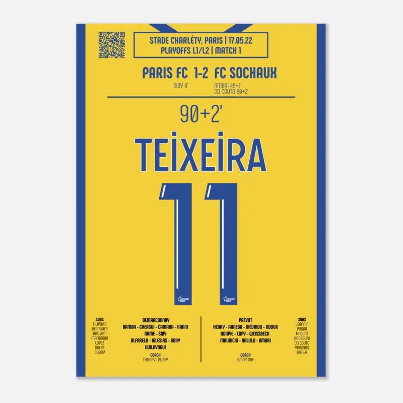 Poster du but de Maxime Do Couto - Paris FC vs Sochaux 2022