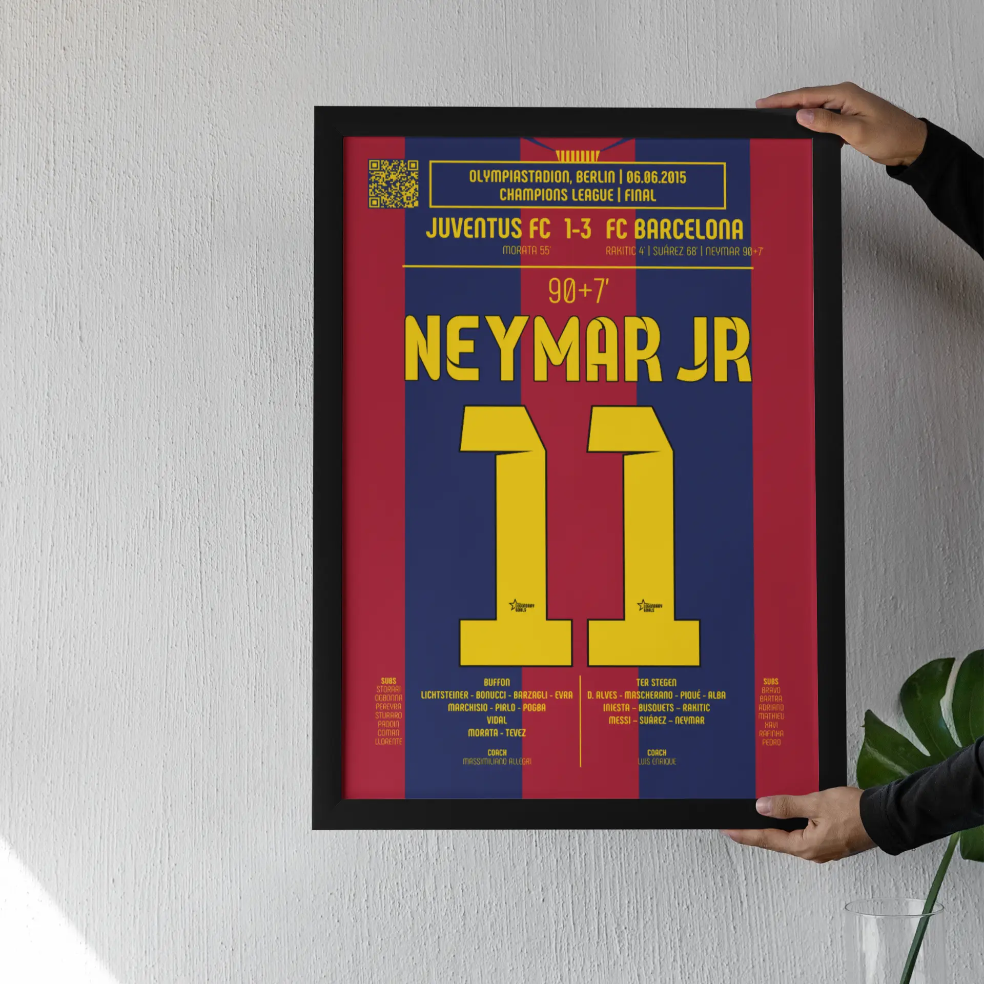 Poster du but de Neymar Jr - Juventus vs Barcelone 2015
