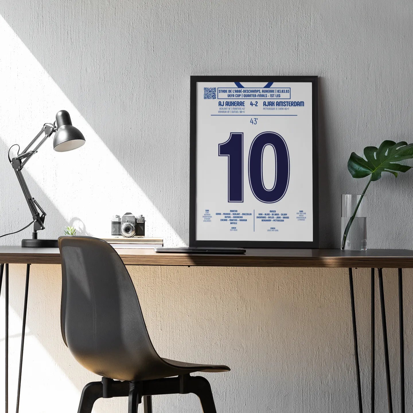 Poster du but de Corentin Martins - AJ Auxerre vs Ajax Amsterdam 1993