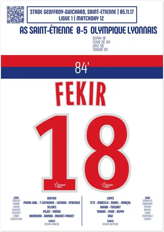 Nabil Fekir 2017 : But et Célébration Iconiques contre l’ASSE - Legendary Goals