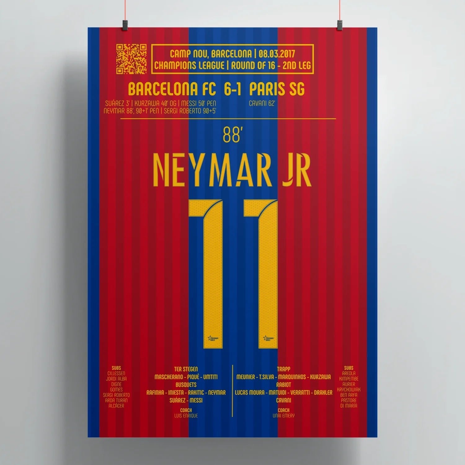 Neymar Jr 2017 : Coup franc décisif contre le Paris Saint - Germain - Legendary Goals