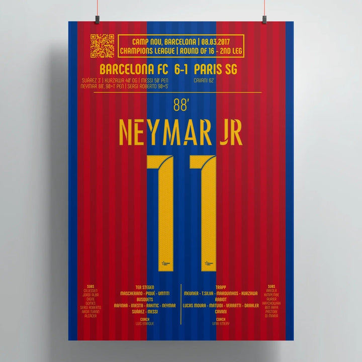 Neymar Jr 2017: Un golpe franco decisivo contra el Paris Saint - Germain - Legendary Goals