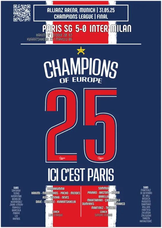 Paris Saint - Germain 2025 : Le Sacre Suprême (V1) - Legendary Goals