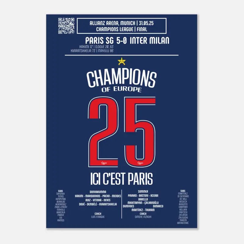 Paris Saint - Germain 2025 : Le Sacre Ultime (V2) - Legendary Goals