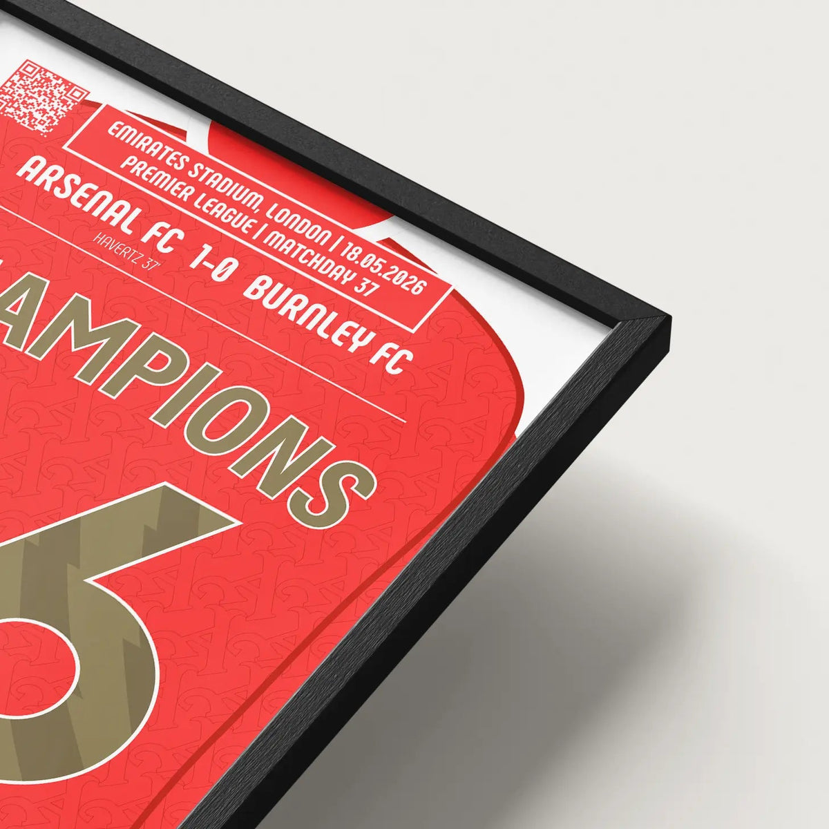 Poster de la victoire d’Arsenal - Arsenal vs Burnley 2026 - Legendary Goals
