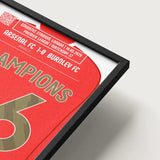 Poster de la victoire d’Arsenal - Arsenal vs Burnley 2026 - Legendary Goals
